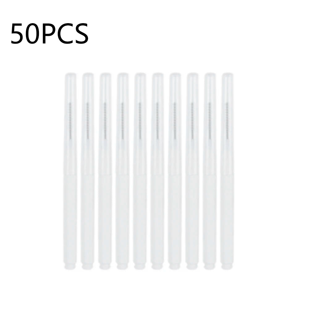 10/20/50PCS Mini Eyebrow & Lash Brushes – Disposable Bendable Brow Perm & Micro Eyelash Applicator Tools