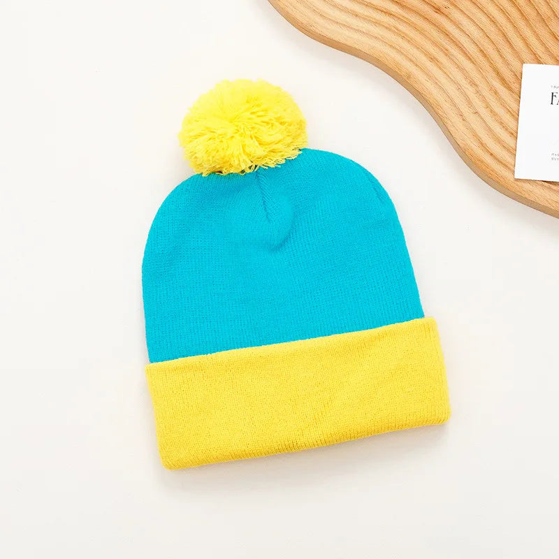 Unisex Christmas & Holiday Cosplay Set – Funny Knitted Beanie Hat with Gloves, Warm Winter Hat for Halloween & New Year