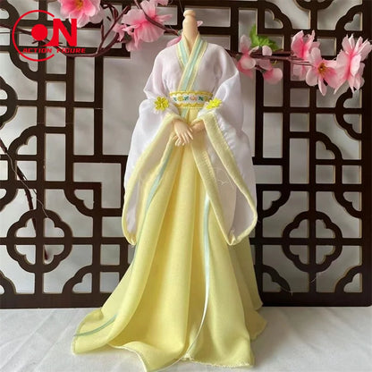 1/6 Female Doll Hanfu Outfit – Ancient Traditional Dress for 12-Inch Action Figures, Cosplay Model Toy