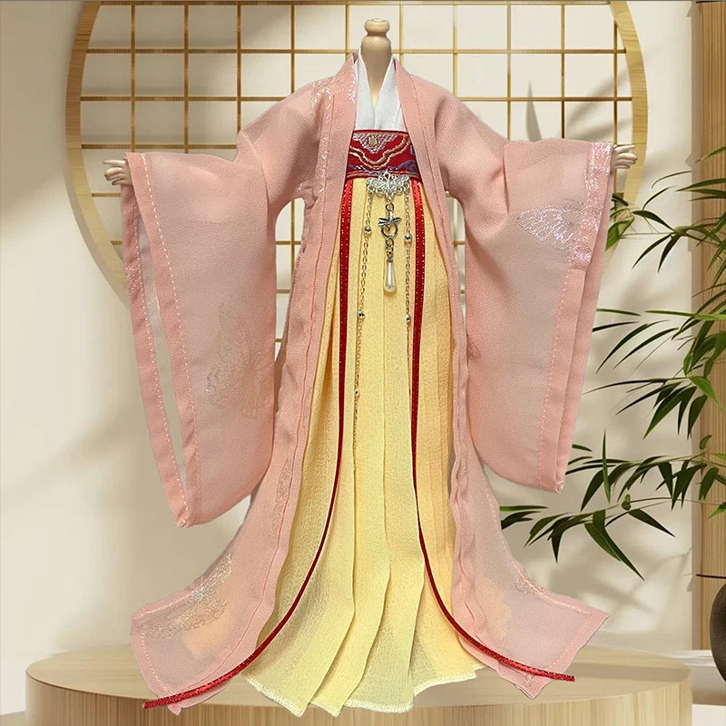 30cm 1/6 Doll Clothes – Style Printed Hanfu Outfit for 12" Female Action Figure Toy