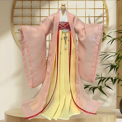 30cm 1/6 Doll Clothes – Style Printed Hanfu Outfit for 12" Female Action Figure Toy