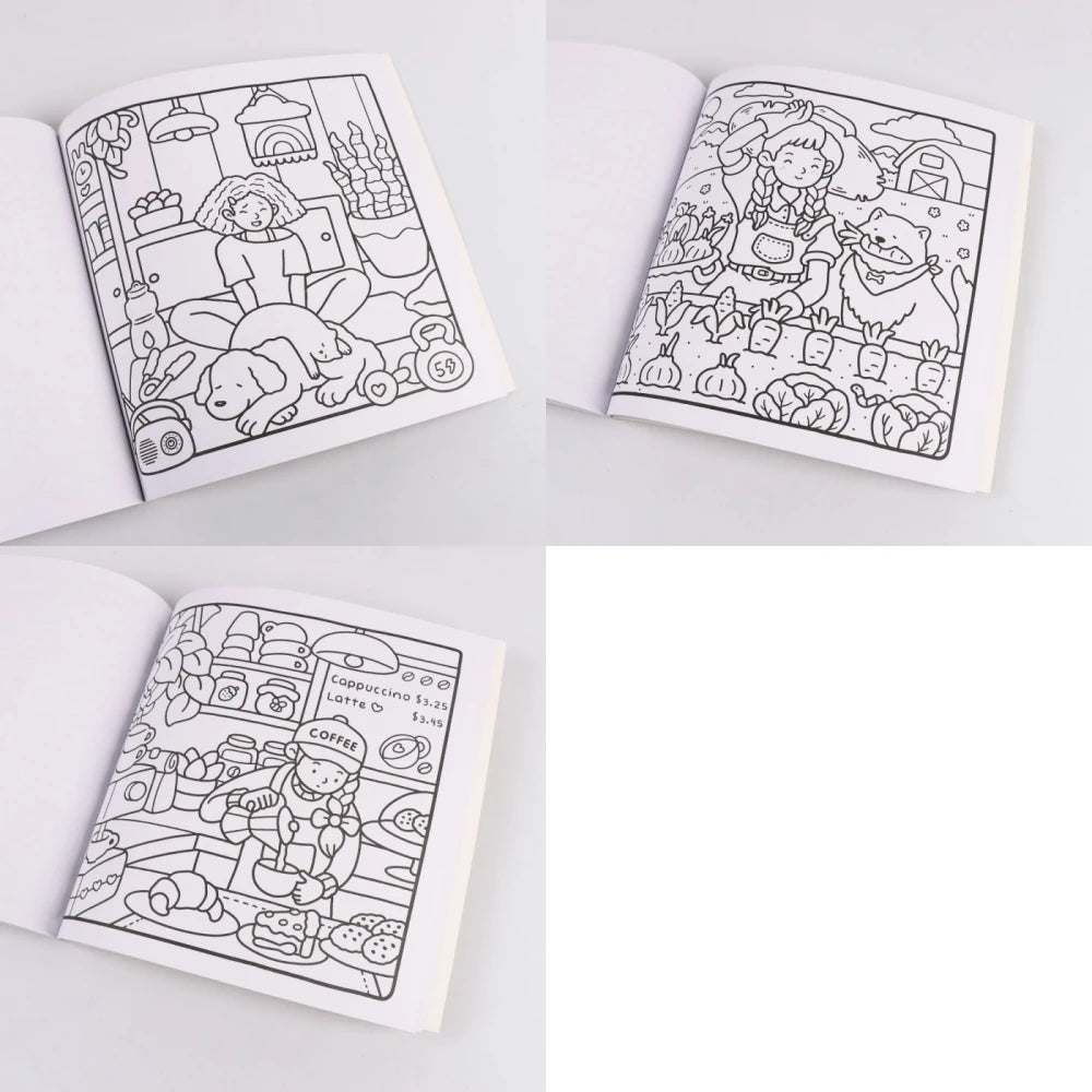 Into the Garden Coloring Book for Adults & Teens - Bold & Simple Designs with Plants, Flowers & Cute Animals
