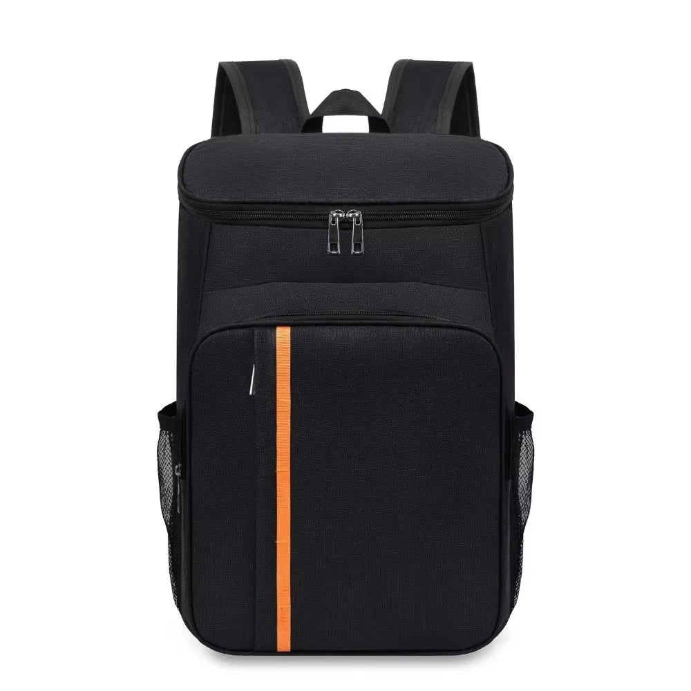 Large Insulated Cooler Backpack - Water-Repellent Thermal Food Bag with Double Zippers for Picnic, Camping & Travel