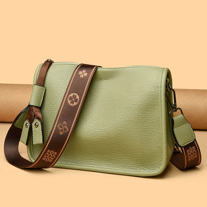 2024 High-Quality Genuine Leather Women’s Tote Bag - Luxury Soft Cowhide Shoulder and Crossbody Messenger Bag