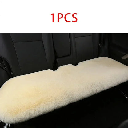 Plush Rabbit Fur Car Seat Cushion - Thick Warm Winter Driver & Passenger Seat Cover
