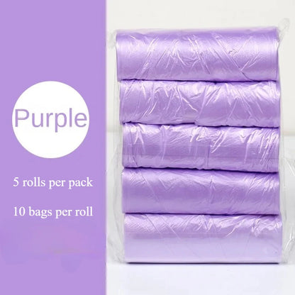 5 Rolls Household Disposable Trash Bags – Small Kitchen Garbage Pouch Bags for Cleaning, Storage & Waste Disposal