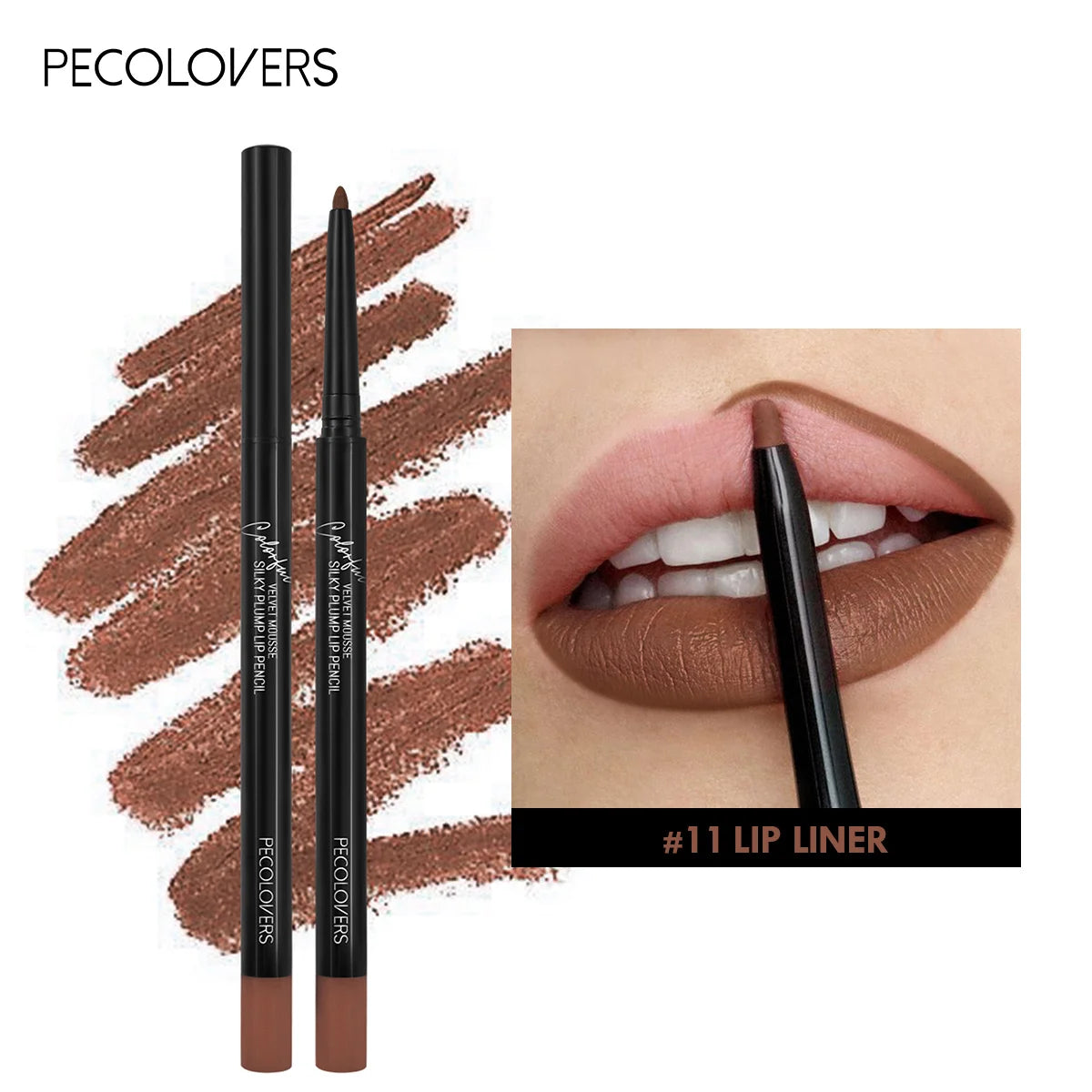 Waterproof Matte Lipliner Pencil – Long Lasting Red Contour Tint, Non-Stick & Moisturizing Lipstick in 12 Colors