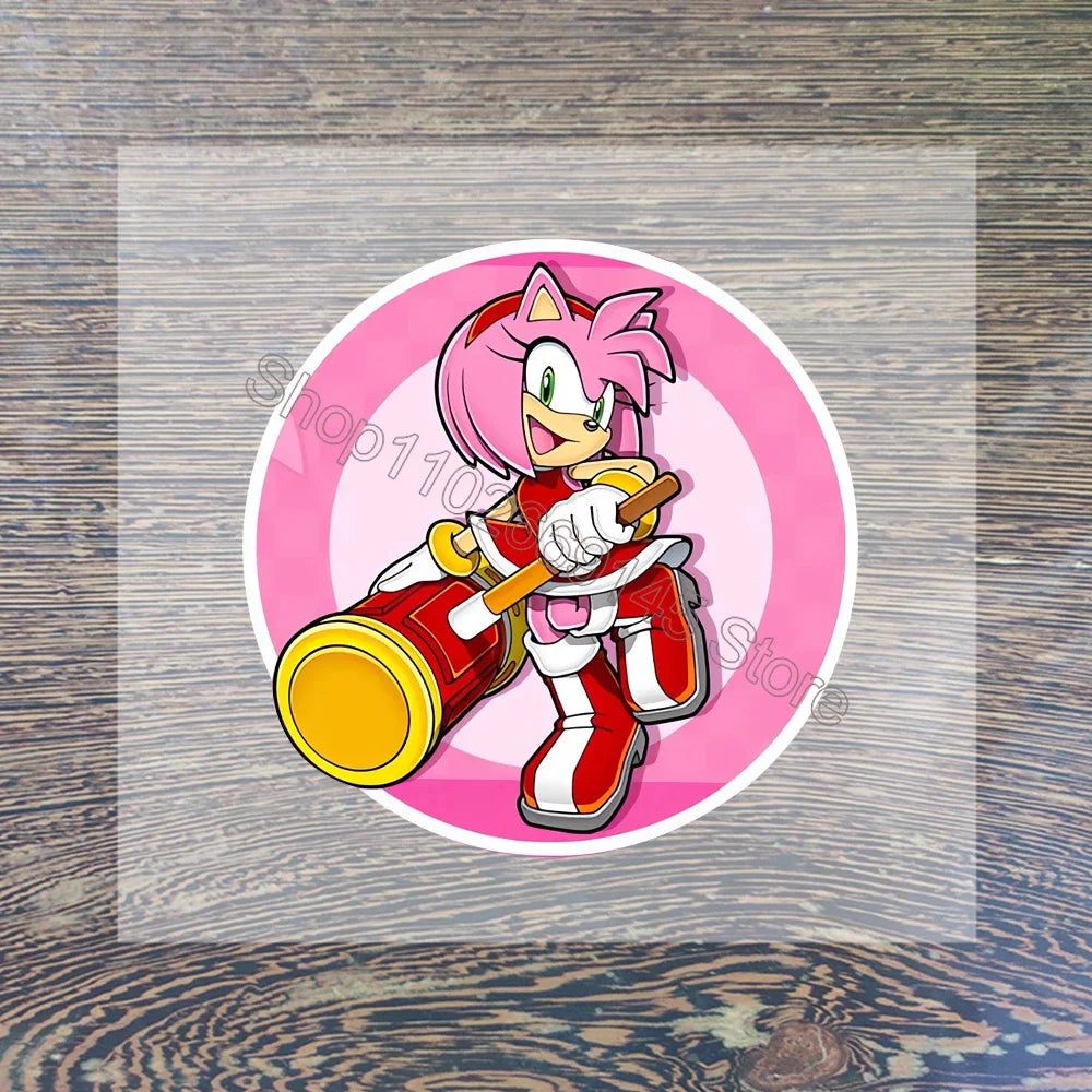 Sonic Cartoon Iron-On Patches – DIY Heat Transfer Anime Stickers for Clothing & Custom T-Shirts