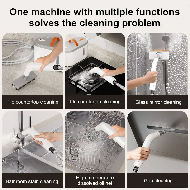 Handheld High-Temperature Steam Cleaner – Electric Kitchen Hood Cleaner for Deep Cleaning & Sanitizing
