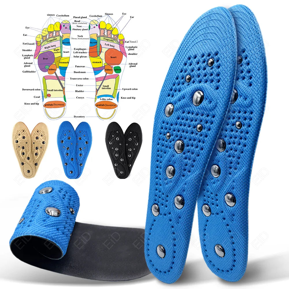 EiD Magnetic Therapy Foot Insoles – Soft Acupressure Sports Cushion for Men & Women