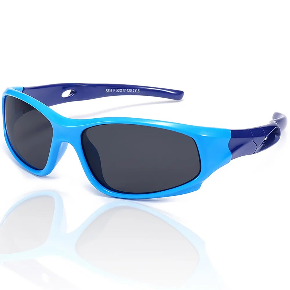 Kids Polarized Sunglasses - Silicone Sports Eyewear with UV400 and Anti-Reflective Protection for Boys and Girls