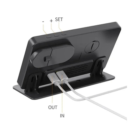 3-in-1 Wireless Charger Station - Fast Charging Stand for Samsung Galaxy Watch 6/5 Pro, Galaxy S24/S23/S22 with Alarm Clock Display