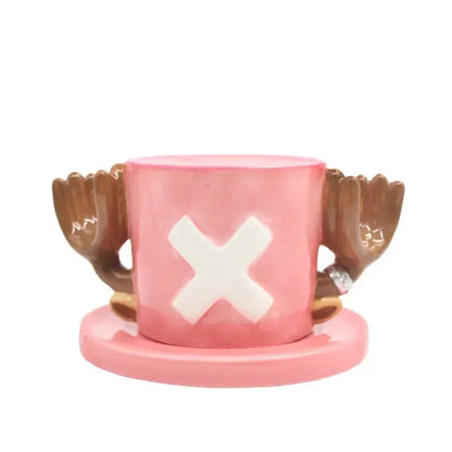 One Piece Mug – Creative Three Brothers Hat Shaped Coffee Cup, Anime Chopper, Ace & Sabo Ceramic Water Cup for Parties