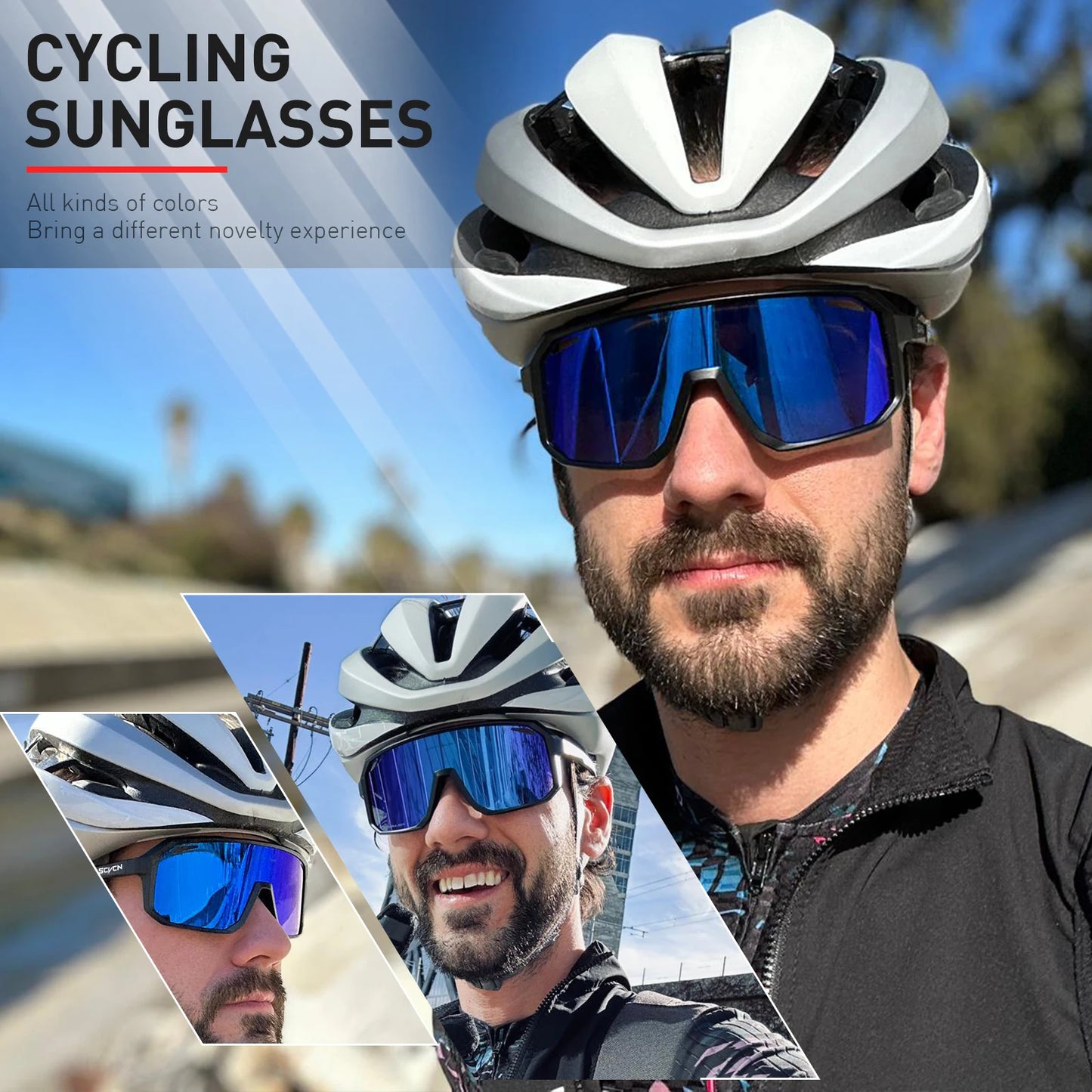SCVCN Cycling Glasses – UV400 Bike Sunglasses for Men & Women, MTB Goggles for Outdoor Sports, Riding & Hiking Eyewear