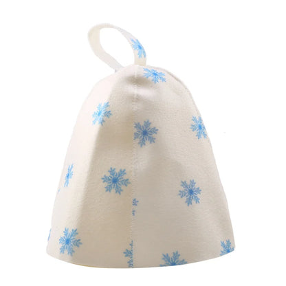 Felt Head Protection Shower Cap – Russian Style Sauna Hat for Heat & Steam, Sauna Vaporarium Accessories