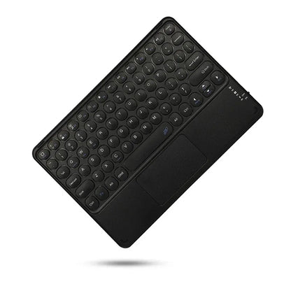Spanish/English 10-Inch Bluetooth Keyboard – Wireless Rechargeable Universal Keyboard for iPad Air, Pro, Phone, Tablet, Laptop