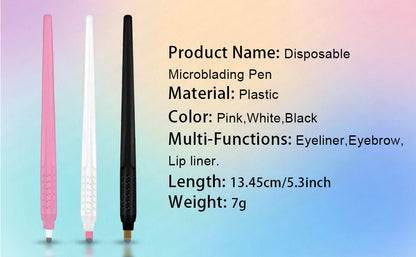 10PCS Microblading Disposable Pens — U18 0.18mm Microblade Tools for Eyebrow Permanent Makeup