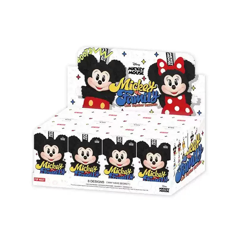 Original Pop Mart Mickey Family Keychain — Cute Vinyl Figure Blind Box for Kids & Collectors