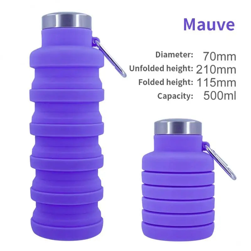 Collapsible Water Bottle: Reusable BPA-Free Silicone Foldable Cup - Portable Hiking Gear for Outdoor Adventures