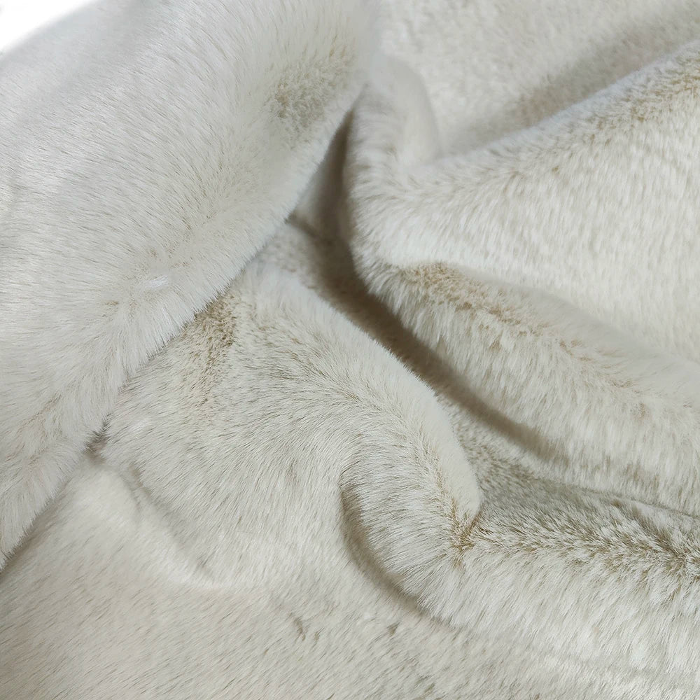 Faux Rabbit Fur Fabric – 50/80/160cm Super Soft 10mm Pile Plush Material for Stuffed Toys & Sewing