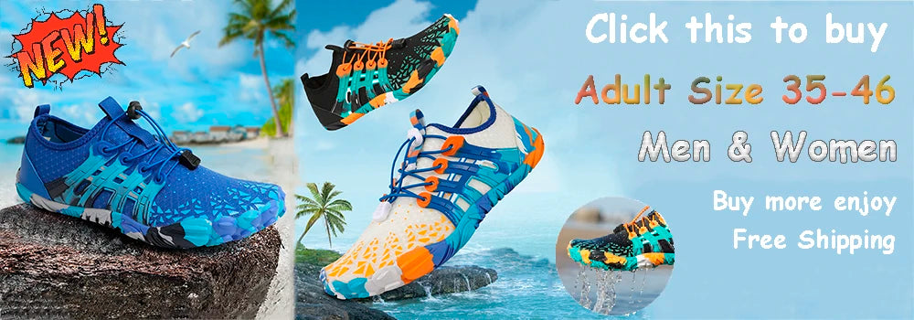 Unisex Aqua Water Shoes – Anti-Slip Quick-Dry Barefoot Sneakers for Beach, Swimming, Wading & Outdoor Activities