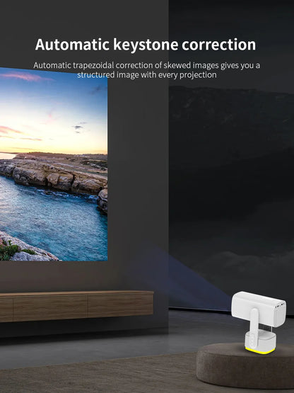 Salange K2 4K Smart Projector - Android 11, Built-in Battery, Bluetooth Speaker, WiFi, Auto Focus & Keystone, Outdoor Movie Ready