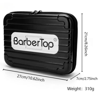 BARBERTOP Waterproof Tools Storage Bag – Hair Clipper, Scissors, Shaving Kits & Haircut Accessories Organizer Box