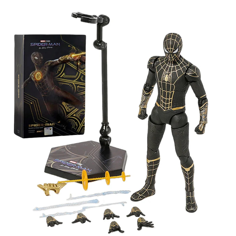 ZD Toys Spider-Man No Way Home 1/10 Action Figure – Peter Parker Gold Black Red Marvel Legends Collectible Toy