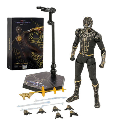 ZD Toys Spider-Man No Way Home 1/10 Action Figure – Peter Parker Gold Black Red Marvel Legends Collectible Toy