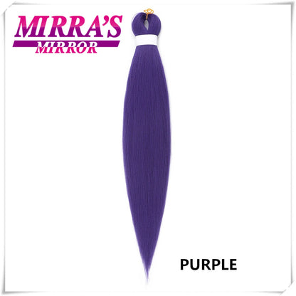 Purple Pre-Stretched Yaki Hair Extensions – Soft Synthetic Jumbo Braids for DIY Ponytail in Pink, Grey, Orange, Red & Blue