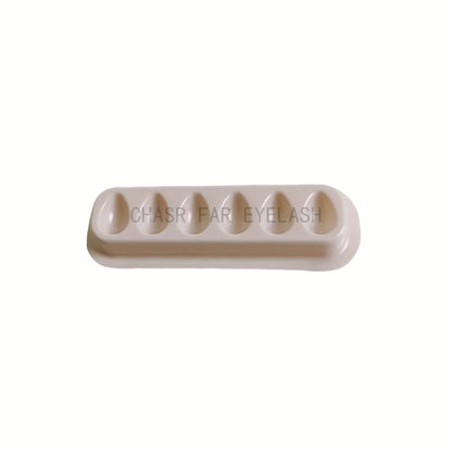 50PCS Eyelash Extension Glue Tray Wells – Self-Adhering Lash Fan Maker, Private Label Available