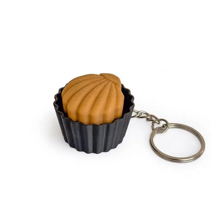 Simulation Cartoon Dessert Clicker Keychain Toy – Cute Mini Stress Relief Pendant & Party Favor for Kids and Teens, Fun Sensory Fidget Keyring Accessory