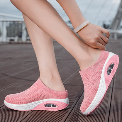 Breathable Lightweight Women’s Sneakers – Outdoor Soft Sock Slip-On Tennis Shoes for Women