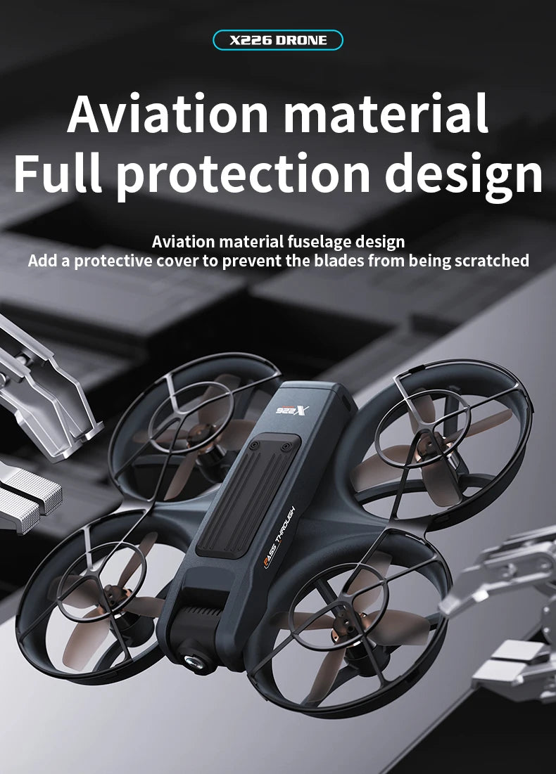 X266 Mini RC Drone – 8K HD Dual Camera, 6-Axis Headless Quadcopter with 360° Flip, Remote Control Helicopter Toy for Boys