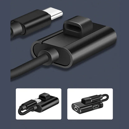 Type-C to 3.5mm Jack Adapter – Audio Splitter for Xiaomi, Huawei, USB-C Headphone Cable & Charger AUX Adapter