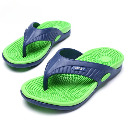 YRZL Summer Men’s Flip Flops - 2024 Soft Bottom Non-Slip Beach Sandals, Comfortable Outdoor Slide Slippers