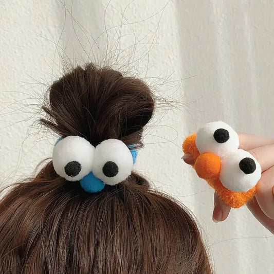 Big Eyes Heart Hair Band - Colorful High-Elastic Hair Accessory for Girls Ages 2–16