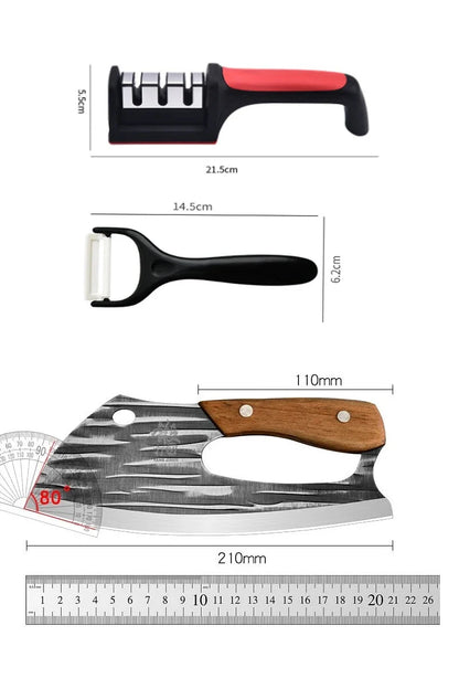 Effort-Saving Kitchen Chef Knife – Handmade Stainless Steel Boning, Vegetable & Chopper Knife for Household Use