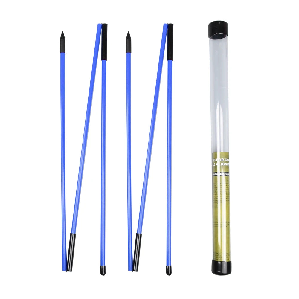 6 Colors Golf Alignment Sticks – Collapsible Practice Rods for Putter Green & Swing Training Tools