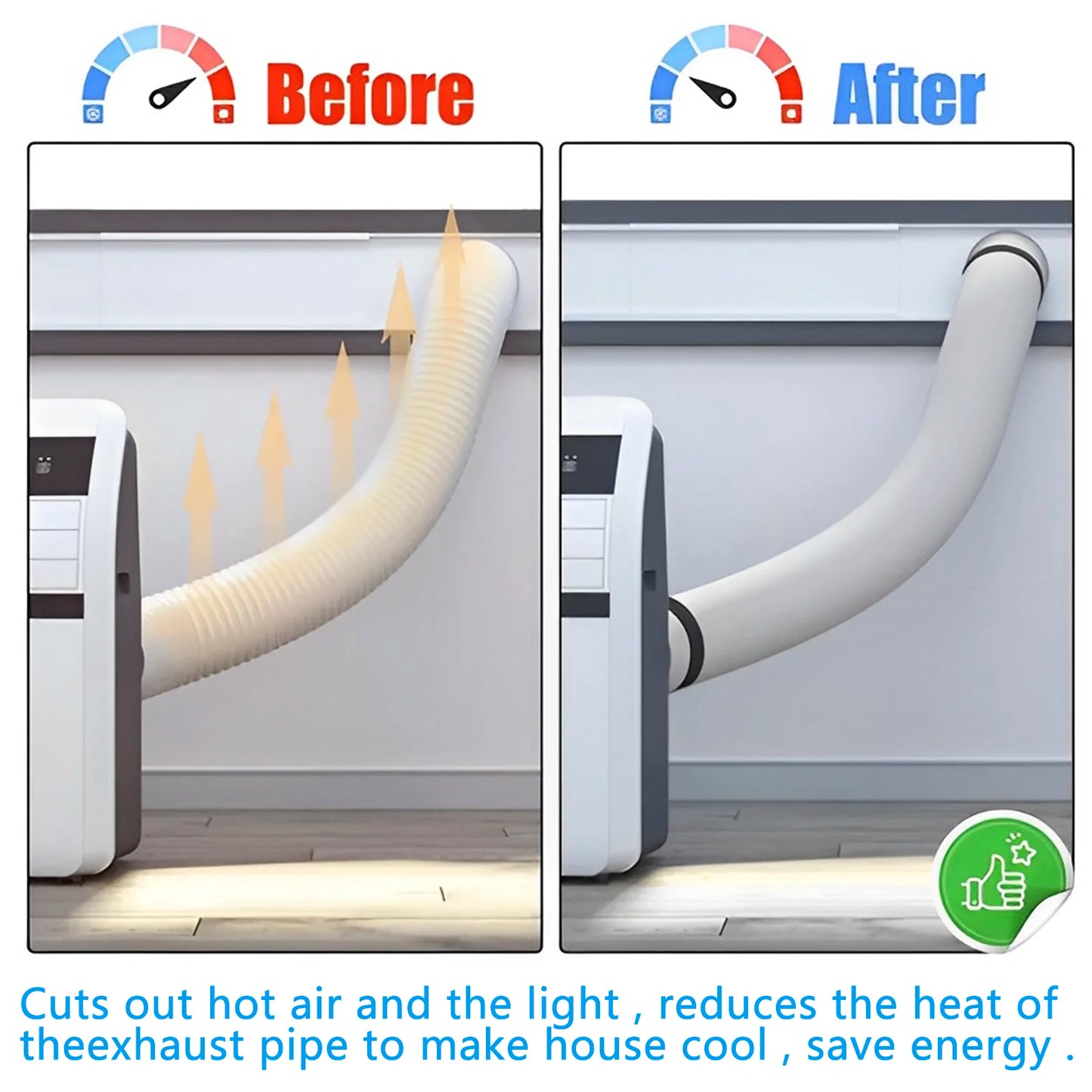 Universal Air Conditioner Hose Cover — Waterproof, Dustproof, Heat-Insulating Exhaust Pipe Wrap, Portable Protection
