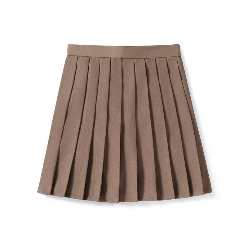 Women’s High Waist A-Line Skirt – Summer Harajuku Style Black Mini Pleated School Girl Uniform