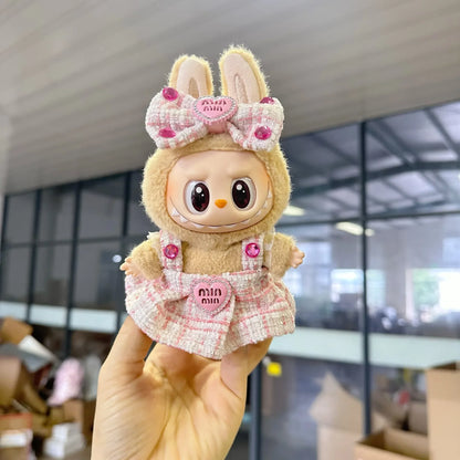 17cm Mini Plush Doll Clothes – Korea Kpop Exo Labubu Idol Suit Outfit Accessories, Doll Clothing Gift (Clothes Only)