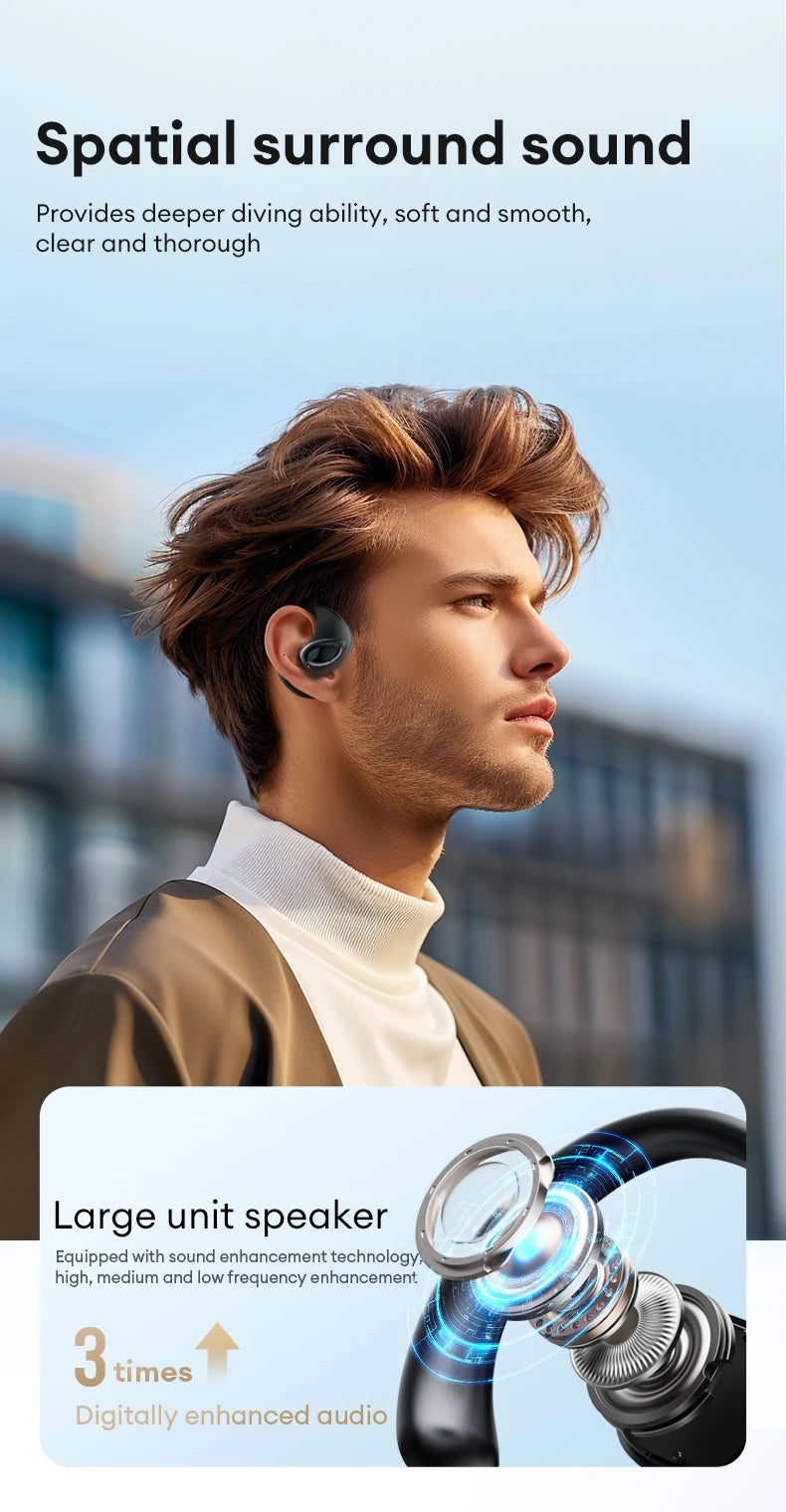 Lenovo X15 PRO Ⅱ OWS Bluetooth 5.4 Earphones – Sport Earbuds with Ear Hook, HD HiFi Surround Sound Headphones