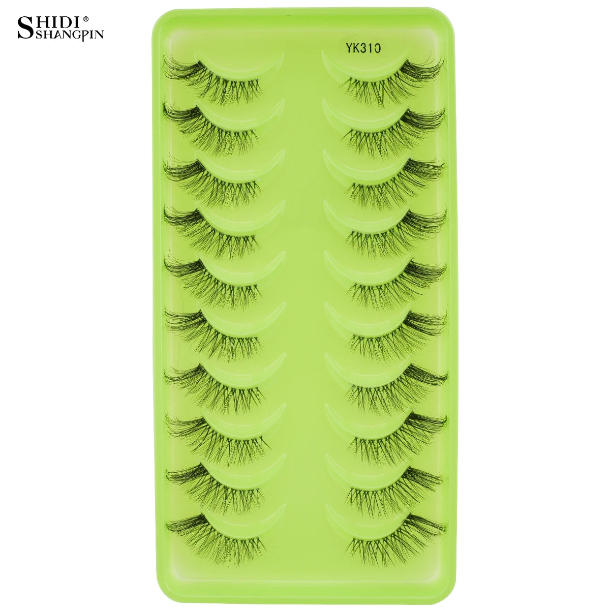 SHIDISHANGPIN 5/10 Pairs Cat Eye False Lashes – 3D Mink Half Lashes, Eyelash Extensions for Natural Makeup, Faux Cils Maquiagem