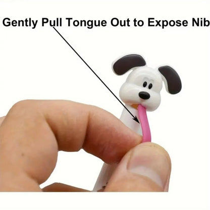 Cute Cat and Dog Gel Pens - 0.5mm Quick-Drying Retractable Pens for School, Office, and Gifts
