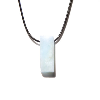 Men's Vintage Rectangle Obsidian Pendant Necklace – Natural Tiger Eye & Labradorite Gem, Leather Rope Braid Healing Jewelry
