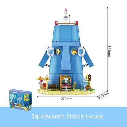 SpongeBob Krusty Krab Building Blocks - Creative Restaurant Scene Model Bricks Desktop Decor & Holiday Gift