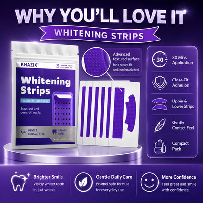 7-Piece Dental Care Strips - Daily Oral Hygiene Patches for Mouth Cleaning and Fresh Breath