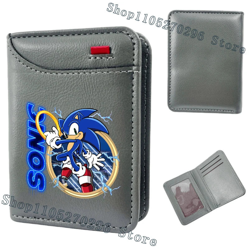 Sonic & Shadow Cartoon Wallet – Anime Multi-Card Vertical Holder, Portable Slim Card Pack, 2026 New Fashion Gift Wallet