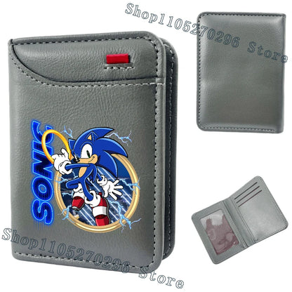 Sonic & Shadow Cartoon Wallet – Anime Multi-Card Vertical Holder, Portable Slim Card Pack, 2026 New Fashion Gift Wallet